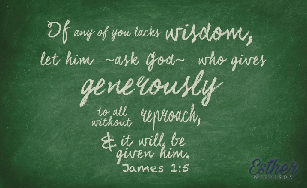 God gives Wisdom generously